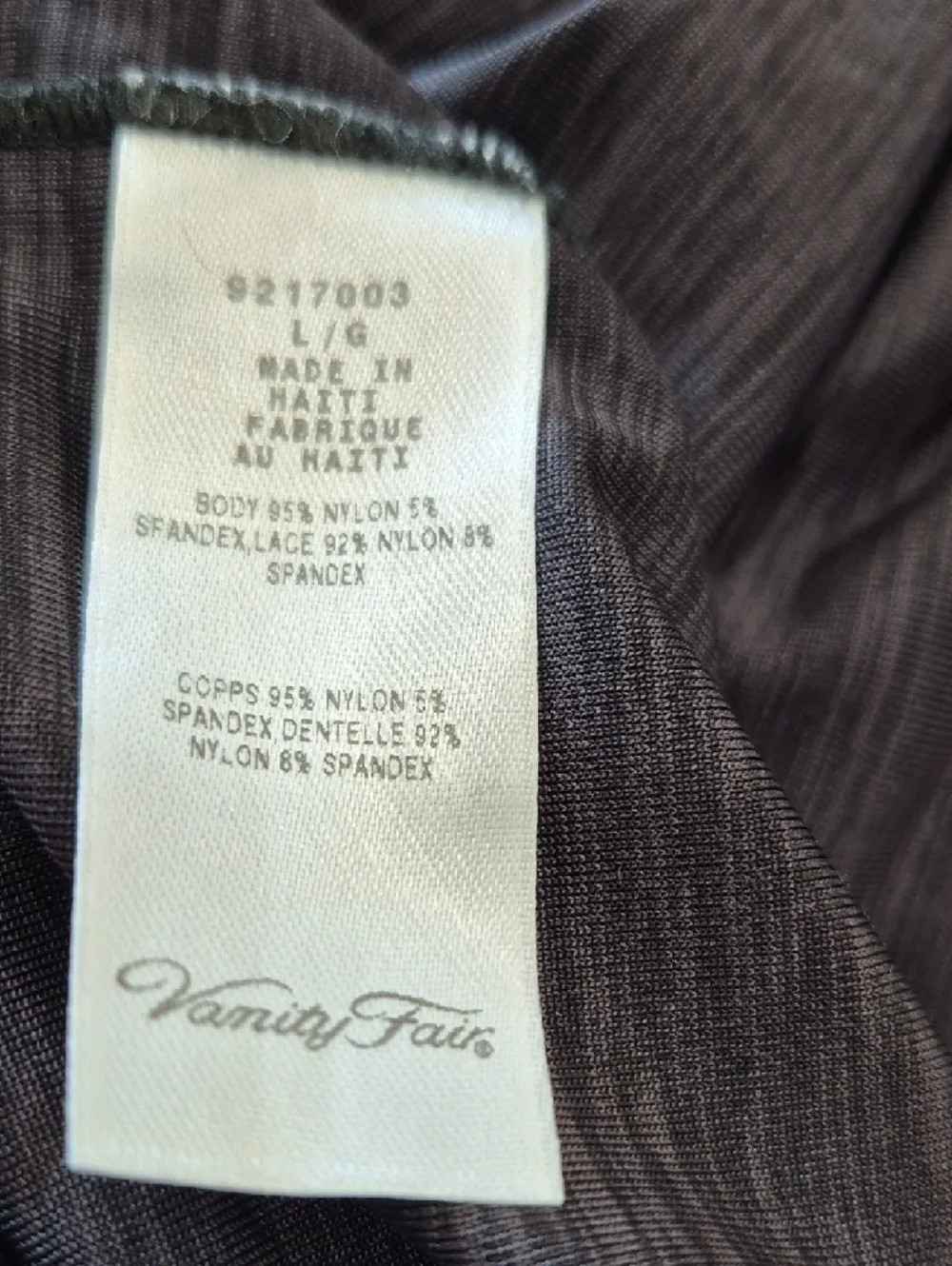 🌟 4 For $ 15 🌟 Vanity Fair Charcoal Lace-Trim Camisole - Picture 5 of 5